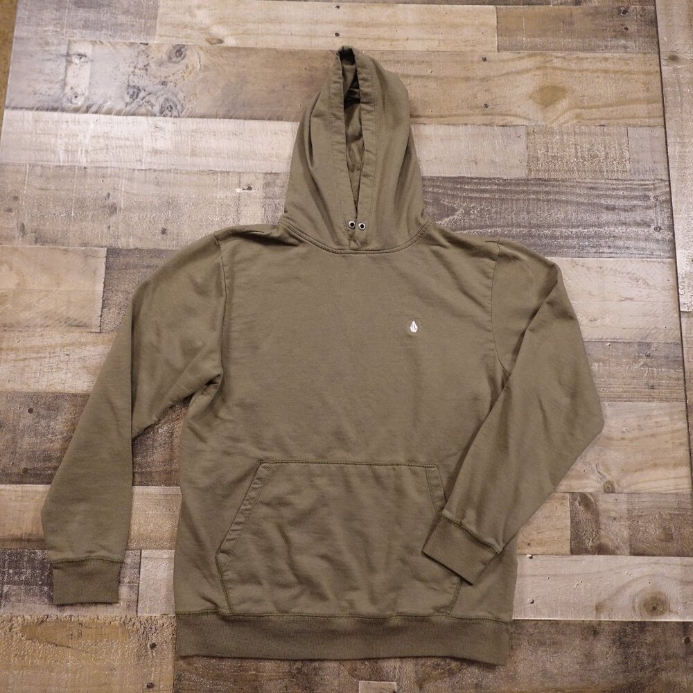 Volcom Pullover Hoodie Men's Size Large Olive Green